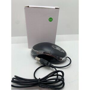Wired USB Optical Mouse With Scroll Wheel For PC/Laptop - Black